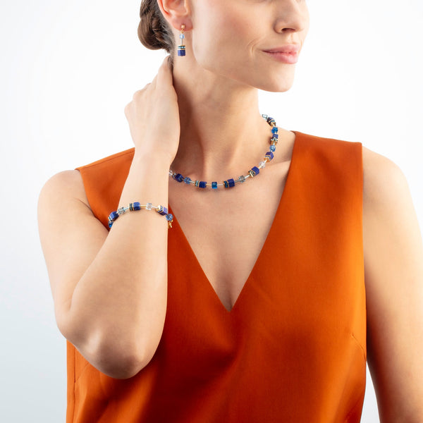 Coeur de Lion GeoCUBE® Iconic Precious necklace blue