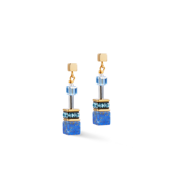 Coeur de Lion GeoCUBE® Iconic Precious earrings blue