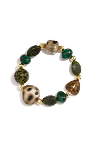 Bijoutheek Armband (Sieraad) Elastisch Kralen Panter