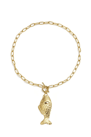 Bijoutheek Collier Voorsluiting Vis Plat