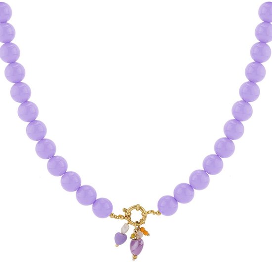 Bijoutheek Collier Kralen 12mm Statement