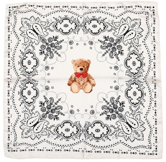 Bijoutheek Sjaal (Fashion) Vierkant Zijdezacht Teddybeer