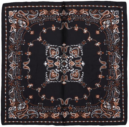 Bijoutheek Sjaal (Fashion) Vierkant Zijdezacht Paisley Rand