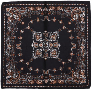 Kopen black Bijoutheek Sjaal (Fashion) Vierkant Zijdezacht Paisley Rand