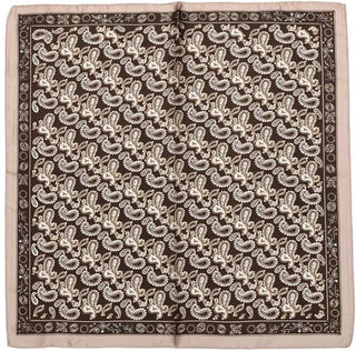 Kopen coffee Bijoutheek Sjaal (Fashion) Vierkant Zijdezacht Paisley Zon