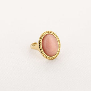 Kopen sunstone Bijoutheek Ring (Sieraad) Ovaal Groot Steen Goudkleurig