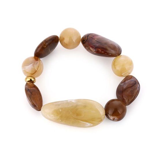 Bijoutheek Armband (Sieraad) Kralen Grof Elastisch