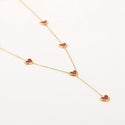 Bijoutheek Collier Y-Vorm Hart Plat