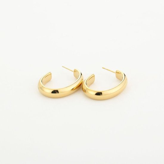 Bijoutheek Oorknoppen Open Ovaal Plat