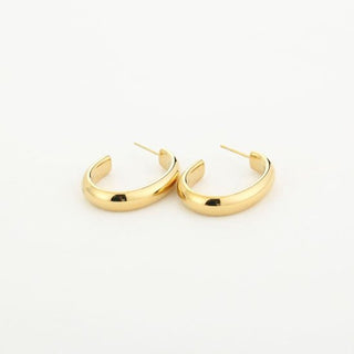 Bijoutheek Oorknoppen Open Ovaal Plat