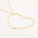 Bijoutheek Collier Groot Open Hart XL
