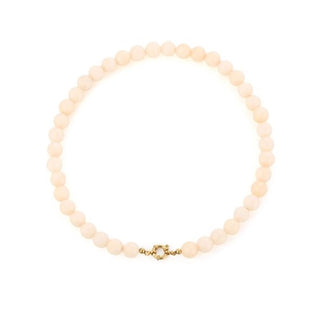 Kopen beige Bijoutheek Collier Kralen Stenen 10mm