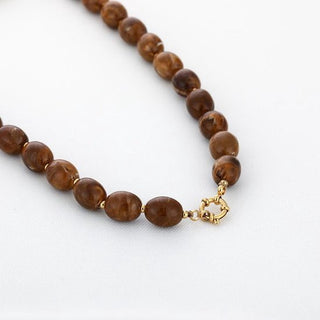 Bijoutheek Collier Kralen Ovaal