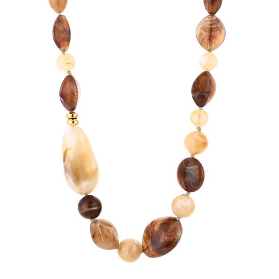 Bijoutheek Collier Kralen Grof Elastisch