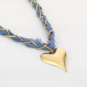 Bijoutheek Collier Bandana Stof Hart