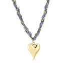 Bijoutheek Collier Bandana Stof Hart