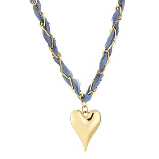 Bijoutheek Collier Bandana Stof Hart