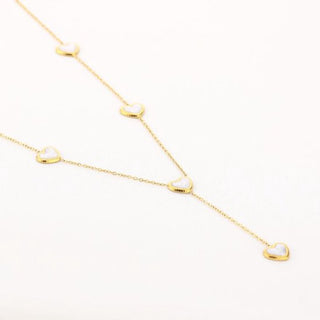 Bijoutheek Collier Y-Vorm Hart Plat