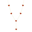 Bijoutheek Collier Y-Vorm Hart Plat