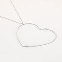 Bijoutheek Collier Groot Open Hart XL