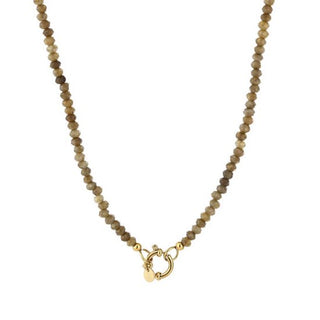 Kopen army-green Bijoutheek Collier Glas Kralen