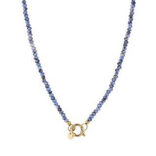 Kopen navy Bijoutheek Collier Glas Kralen