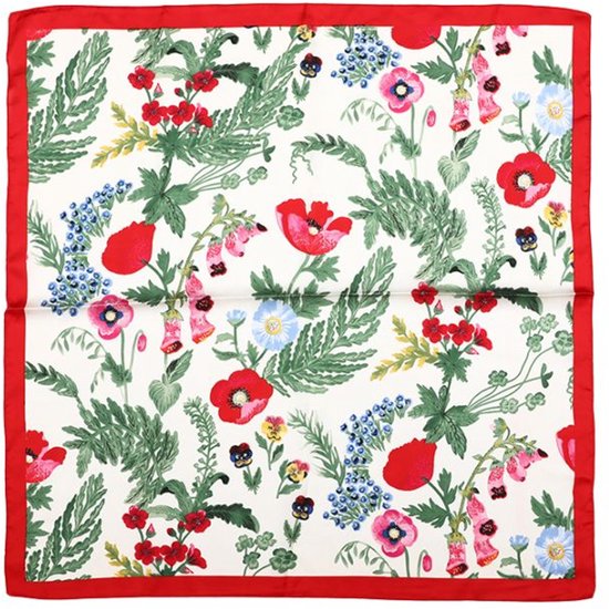 Bijoutheek Sjaal (Fashion) Vierkant Zijdezacht Veldbloemen