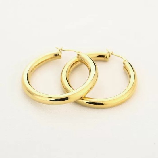 Bijoutheek Oorringen Hoop 5mm Dik 4cm