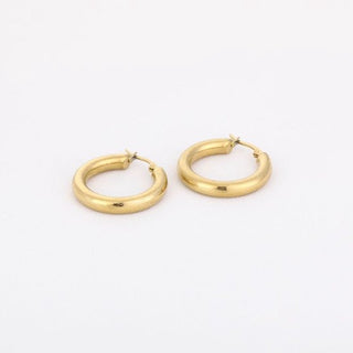 Bijoutheek Oorringen Hoop Geborsteld 5mm