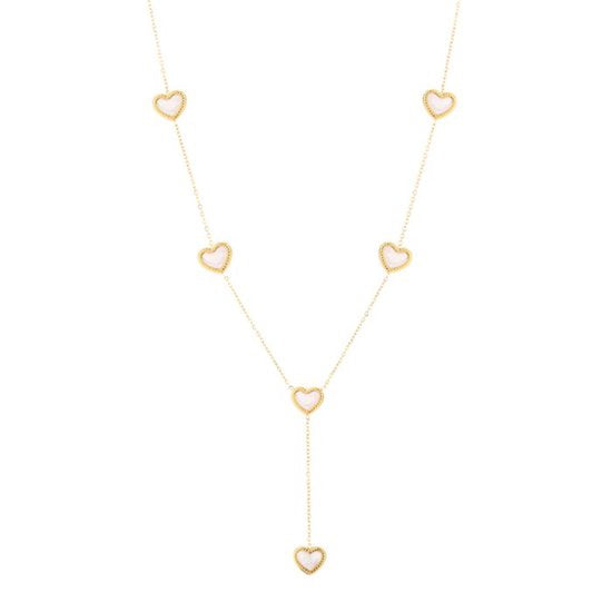 Bijoutheek Collier Y-Vorm Hart Plat