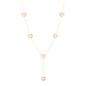 Bijoutheek Collier Y-Vorm Hart Plat