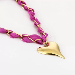 Bijoutheek Collier Bandana Stof Hart