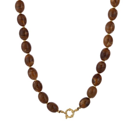 Bijoutheek Collier Kralen Ovaal