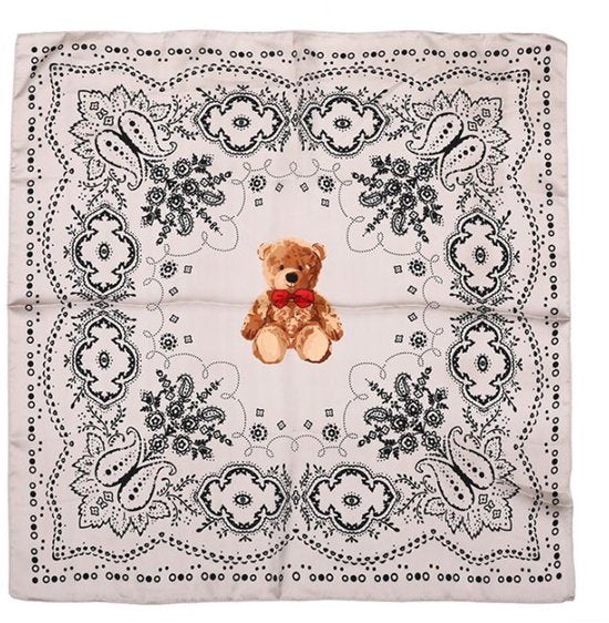 Bijoutheek Sjaal (Fashion) Vierkant Zijdezacht Teddybeer