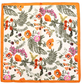 Bijoutheek Sjaal (Fashion) Vierkant Zijdezacht Veldbloemen