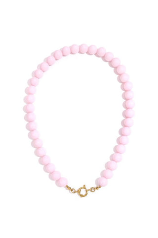Kopen baby-pink Bijoutheek Collier Kralen 12mm Statement