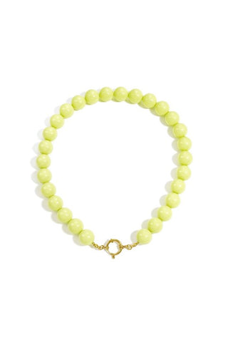 Kopen pale-yellow Bijoutheek Collier Statement Kralen 15mm