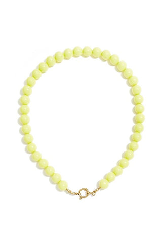 Kopen pale-yellow Bijoutheek Collier Kralen 12mm Statement