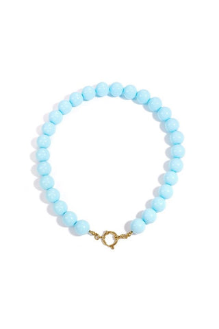 Kopen baby-blue Bijoutheek Collier Statement Kralen 15mm