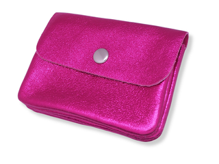 Kopen metallic-fuchsia Bijoutheek Portemonnee Leer Italiaans