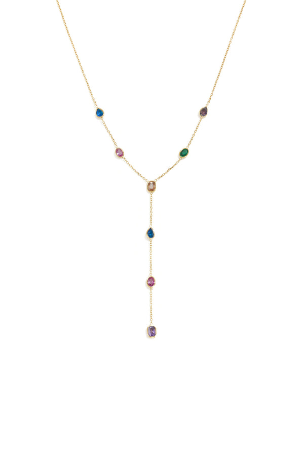 Bijoutheek Collier Y-Vorm Diverse Stenen