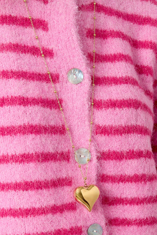 Bijoutheek Collier Lang Balletjes Bol Hart