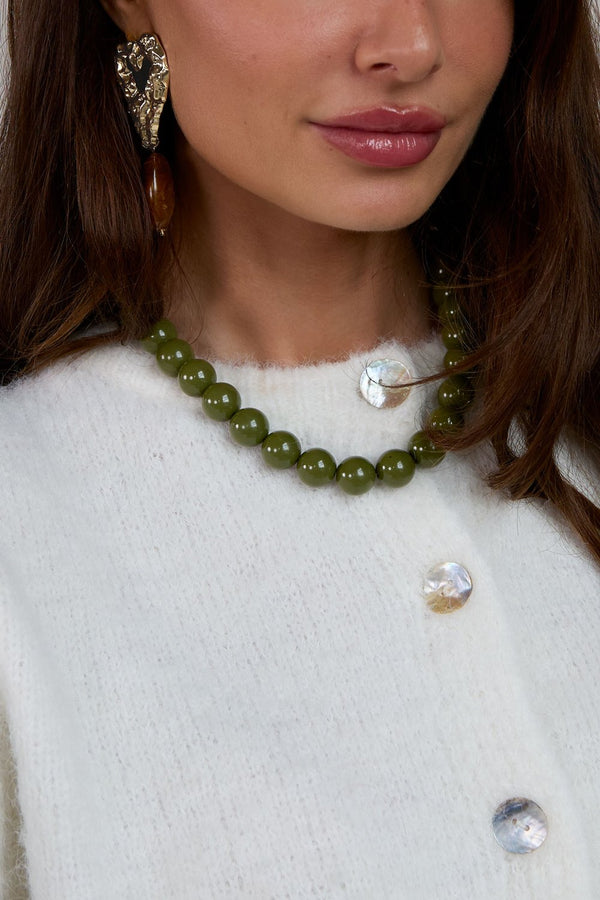 Bijoutheek Collier Statement Kralen 15mm