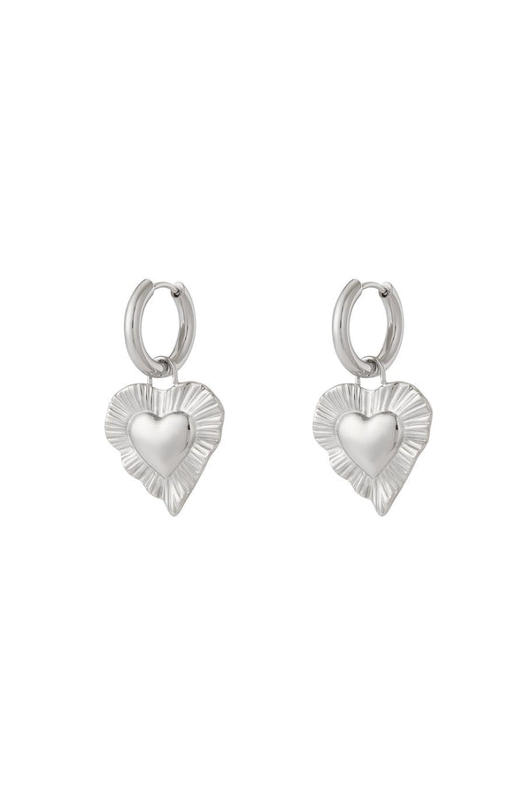 Bijoutheek Oorhangers Stralend Hart Chunky