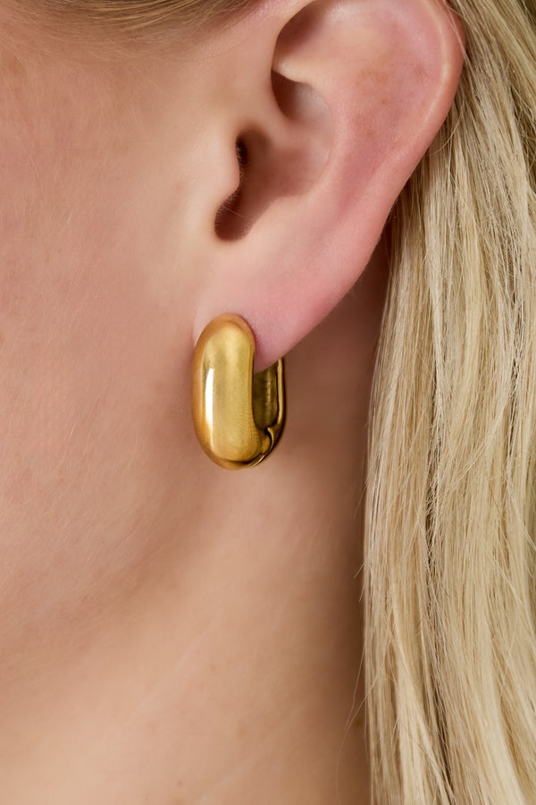 Bijoutheek Oorringen Oval Hoop Bold