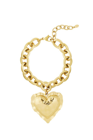 Bijoutheek Armband (Sieraad) Chunky Hart Schakels