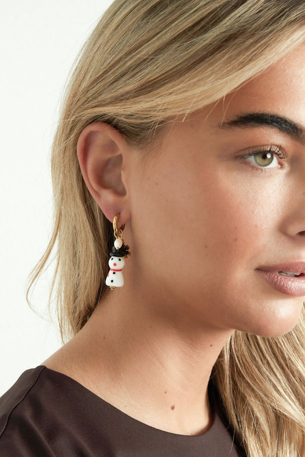 Bijoutheek Oorhangers Kerst Sneeuwpop