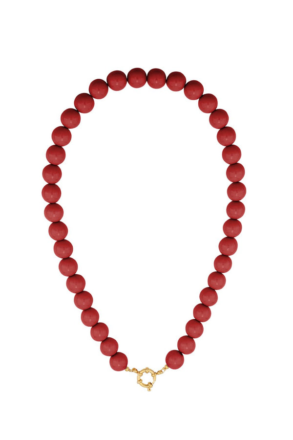 Bijoutheek Collier Kralen 12mm Statement