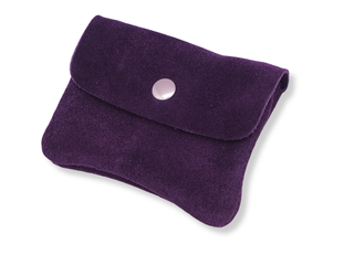 Kopen suede-paars Bijoutheek Portemonnee Leer Italiaans