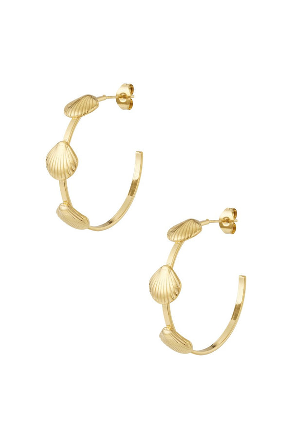 Bijoutheek Oorknoppen Open Hoop Schelpen